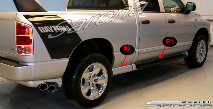 Custom Dodge Ram  Truck Side Skirts (2002 - 2008) - $980.00 (Part #DG-009-SS)